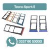 Tecno Spark 5 Sim Tray Red - Sim Tray Replacement for Tecno Spark 5 100% Origional