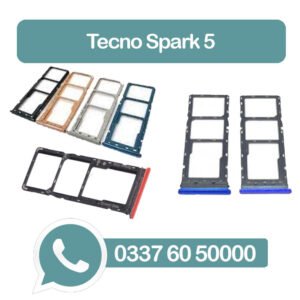 Tecno Spark 5 Sim Tray Red - Sim Tray Replacement for Tecno Spark 5 100% Origional