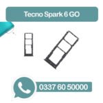 Tecno Spark 6 Go Sim Tray White - Sim Tray Replacement for Tecno Spark 6 GO