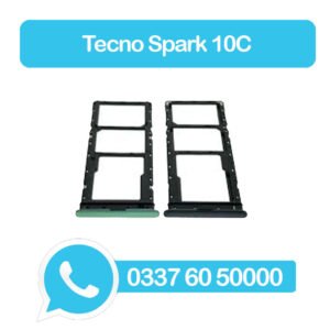 Tecno Spark 10c Sim Tray Black - Sim tray Replacement for Tecno Spark 10c - Tecno Spark 10c