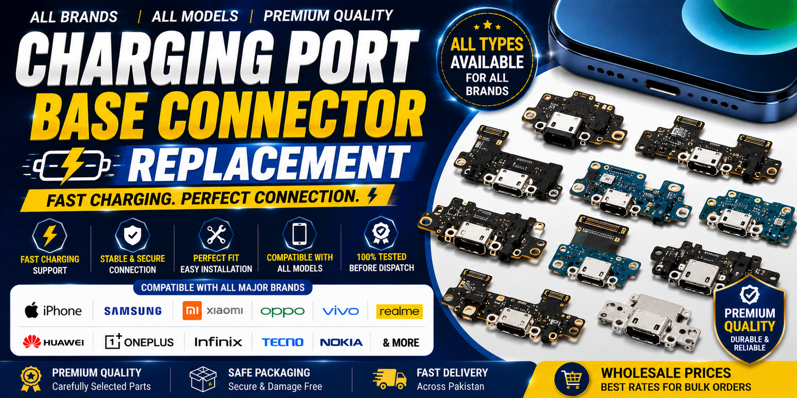 Charging Jack & Charging Port Replacement | PhoneParts.pk