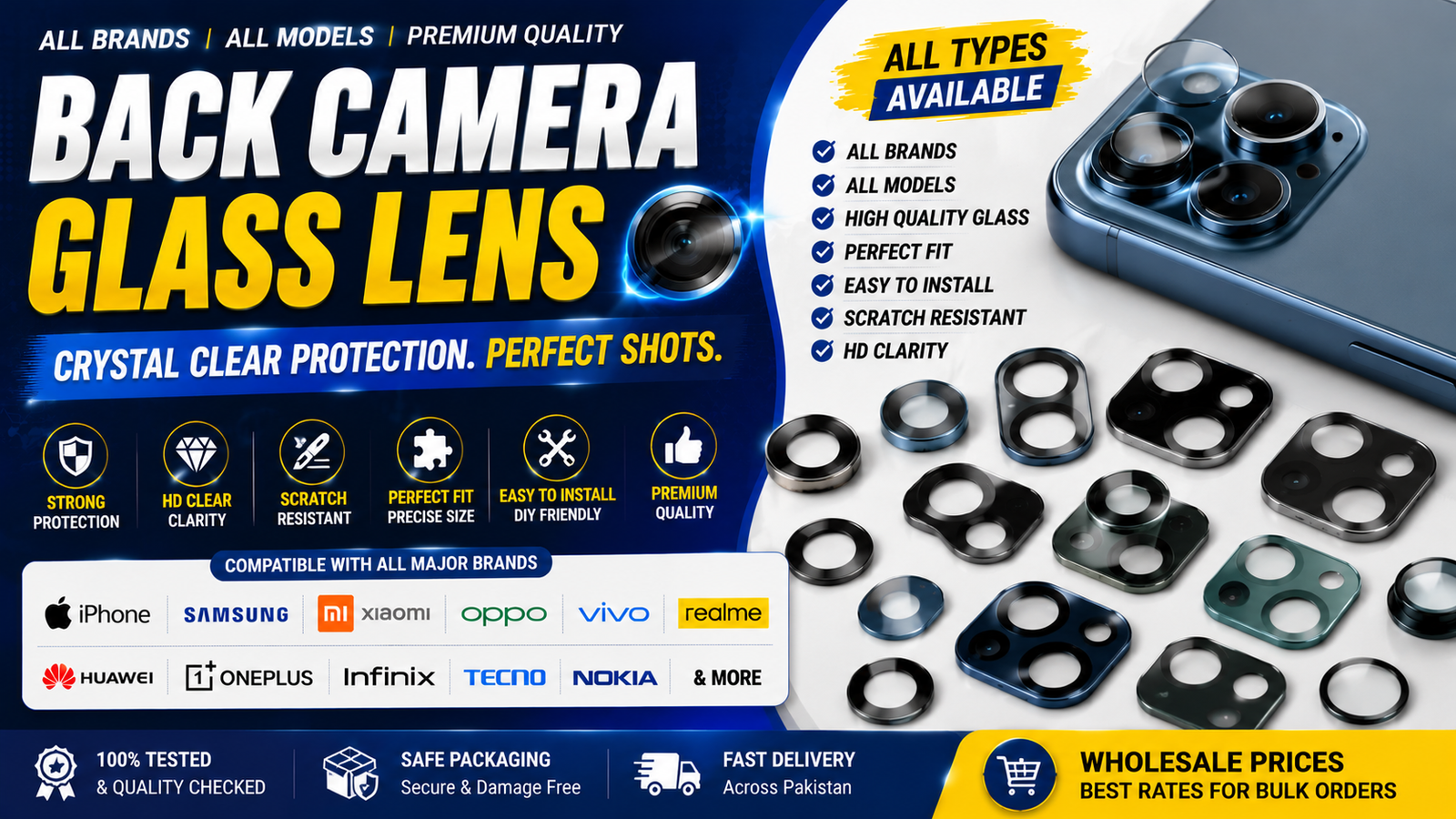 Back Camera Glass Lens Replacement - phoneparts.pk