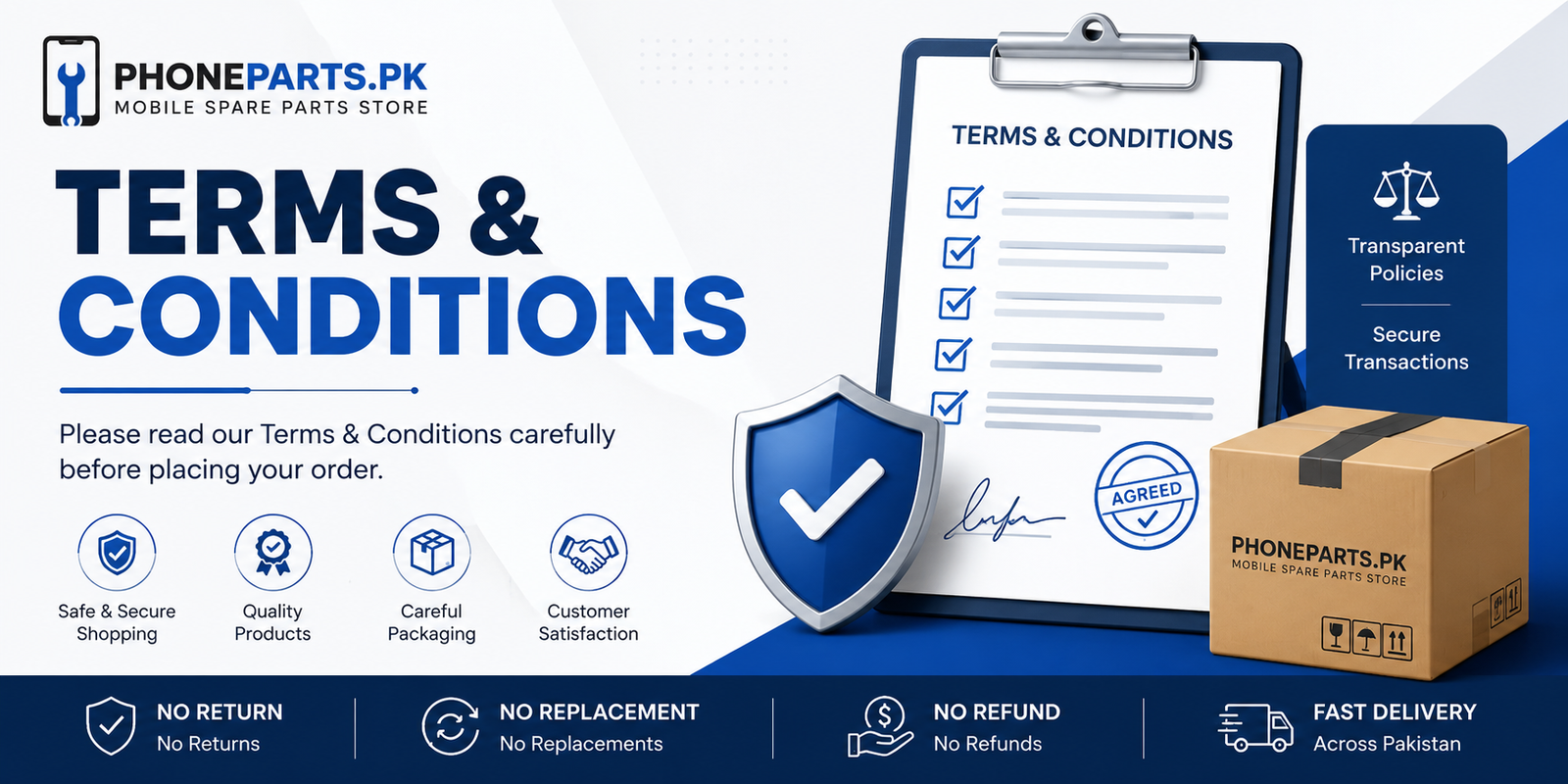 Phoneparts.pk Terms and Conditions